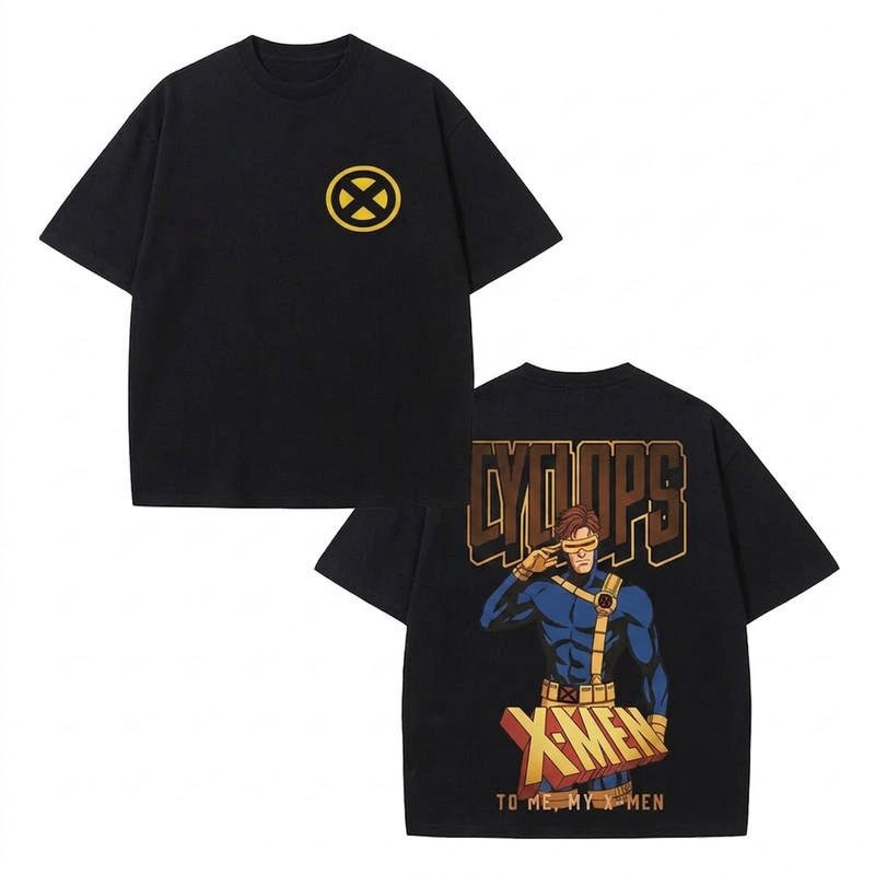 Cyclops X Men Team Leader Edition Graphic Double Sided Vintage T Shirt
