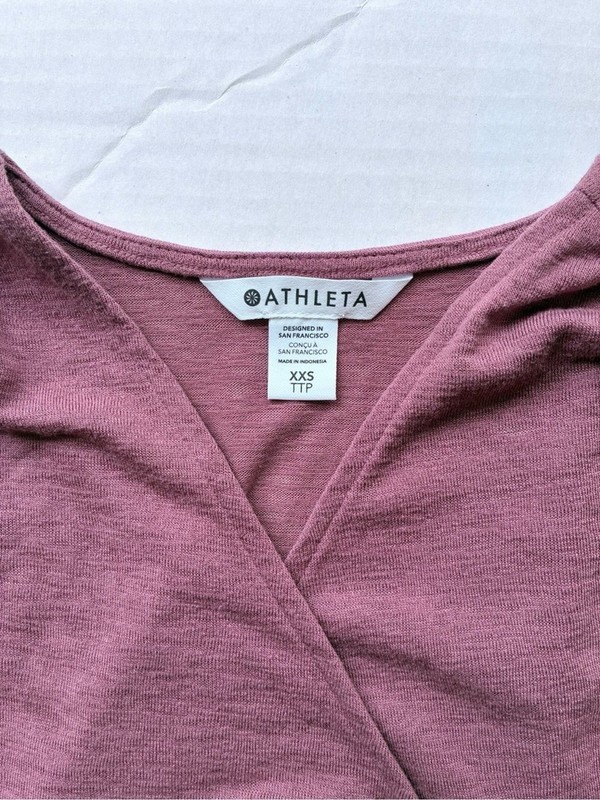 Athleta Breezy Wrap Tank Modal Blend - Women's XXS- Dark Heather Mauve gallery