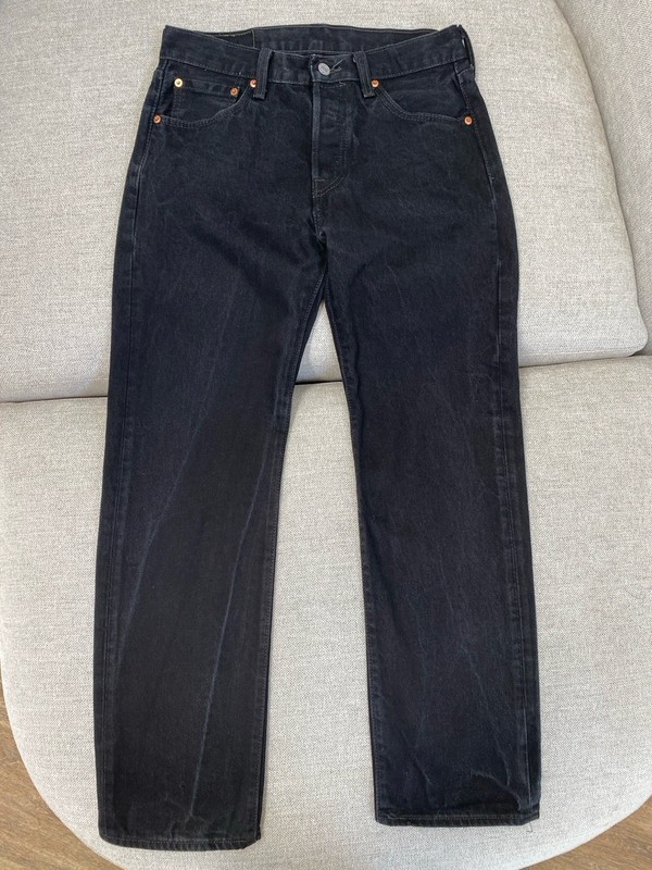501 Levi’s 30×30 Men’s Black Faded Denim Button Fly Jeans