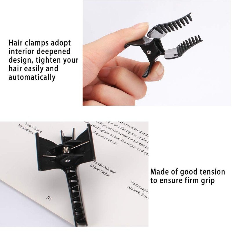 Ondder Hair Clips for Styling Sectioning Black Butterfly Hair Clips Clamps Claws gallery