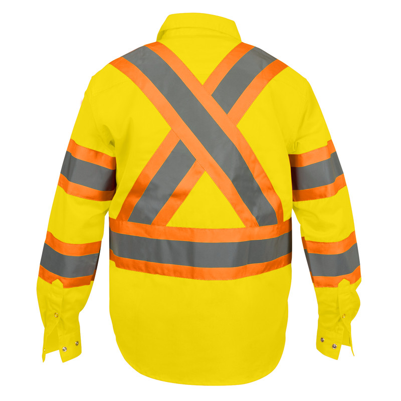 Premium Class 3 High Visibility Hi Vis Safety Shirt - Full Sleeve-65% C35% N-6oz gallery