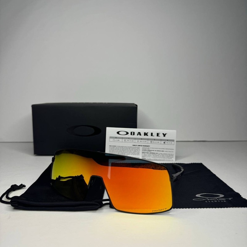 Oakley POLARIZED Sutro Ti Sunglasses (Orange/Black) TITANIUM FRAME