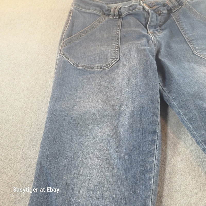 Lee Mid Rise Fit 188° Crop Capri WOMEN'S 8/10 Fit 28x23 Blue Jeans Patch Pocket gallery
