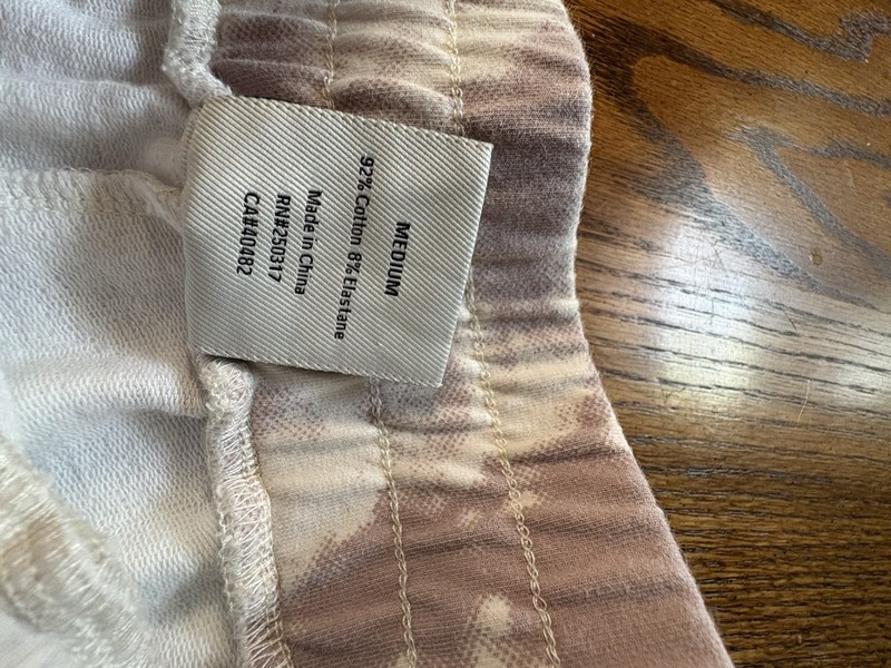 Varley Glade Taupe Tie Dye Drawstring Shorts Medium gallery