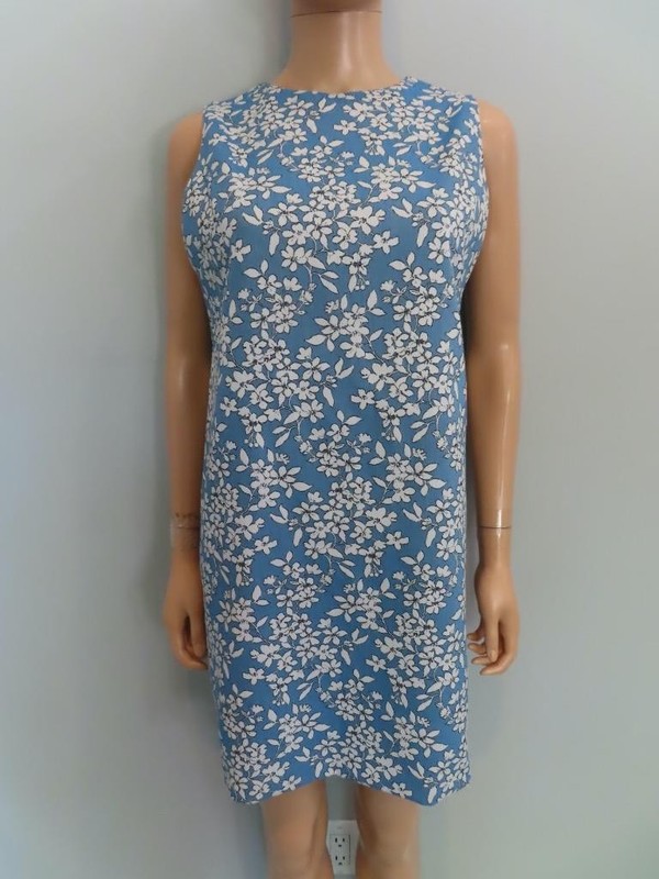 Alice+Olivia Blue Cornflower Floral Print Clyde A-Line Mini Dress Size US 12 gallery