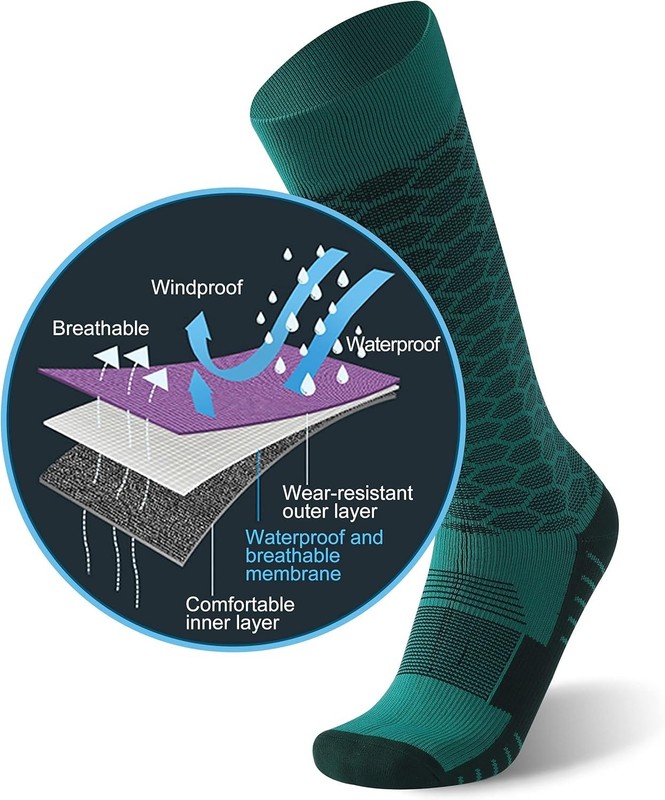 Men's Waterproof Breathable Knee High Athletic Socks for Extreme Sports gallery