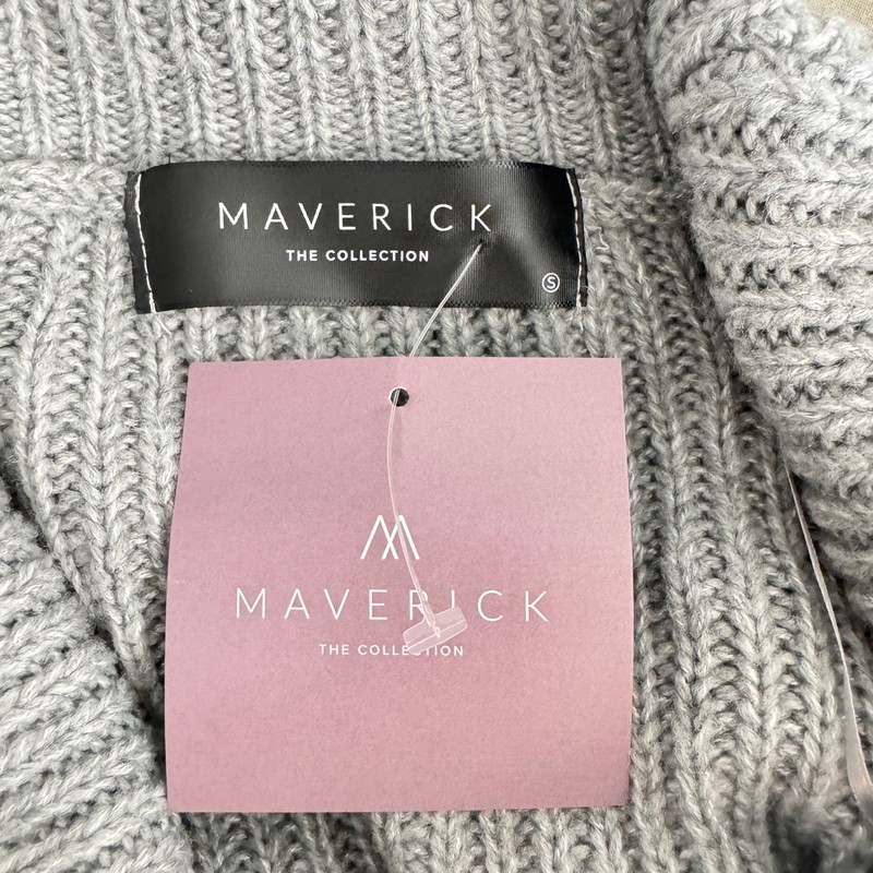 MAVERICK THE COLLECTION Sweater Cropped Size S Off Shoulder Ribbed Knit Cropped gallery
