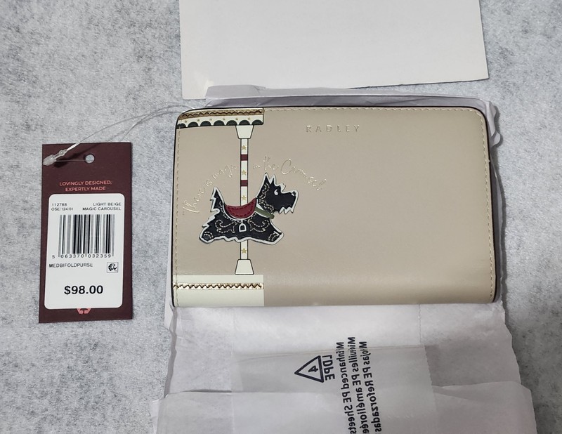 NWT Radley London Magic Carousel Medium Bifold Purse - 112788 Porcini gallery