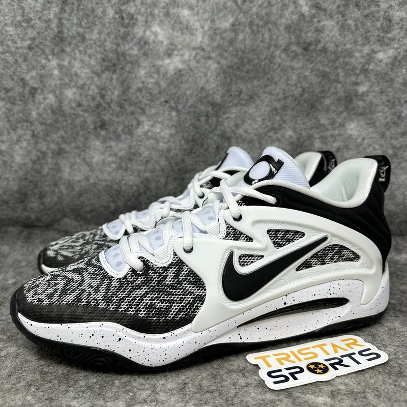 Nike KD 15 Basketball Shoes Mens 10.5 Black White Speckled Oreo DO9826-100
