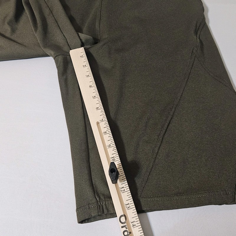 Hylete Athletic Shorts Mens Medium(32") Green 13" Ins Above Knee Zip Pockets Gym gallery