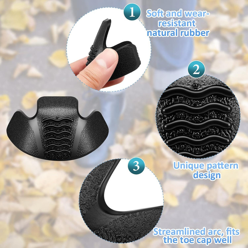 Geyoga 8 Pcs Toe Guards for Boots Toe Protectors Work Foot Rubber Shoes Covers f gallery