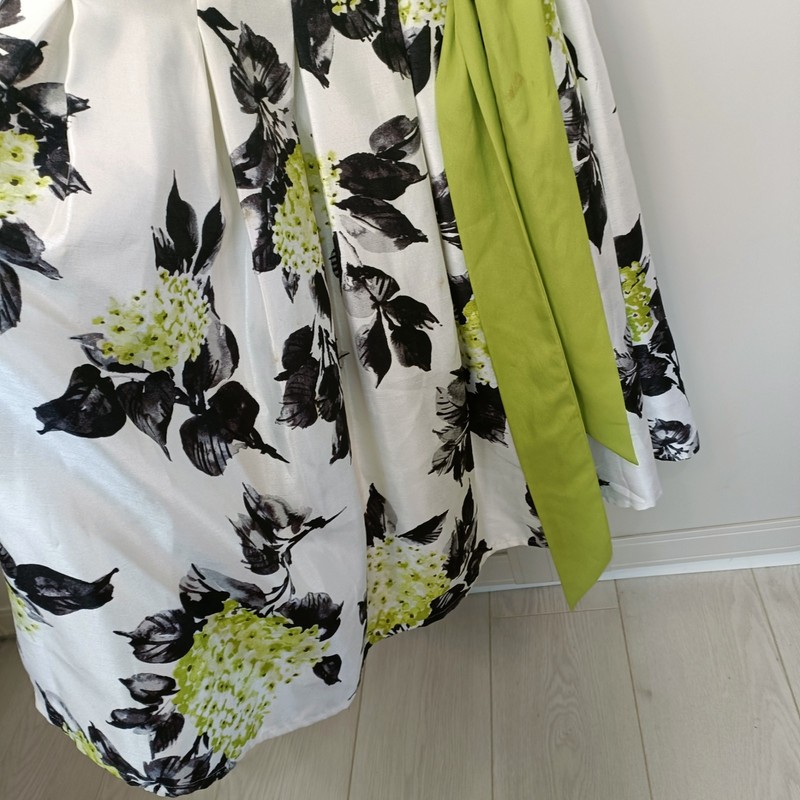 Vintage Jessica Howard Lime Green Ruffle Dress for Wedding, Party Size 12 gallery