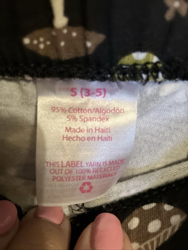 Junior Capri Leggings S-3/5 Mushroom Print 95% Cotton-5% Spandex, 18” Inseam gallery