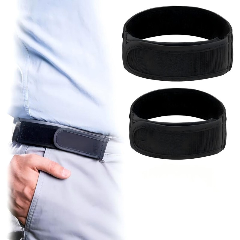 2PCS Adjustable No Buckle Belt for Men Elastic Stretch Waist Comfort Belt/L size gallery
