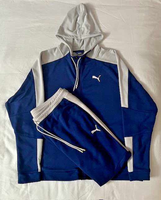Puma Men’s Tracksuit: Blue/Grey, Size 2X, GREAT Condition, smoke/pet free home!!