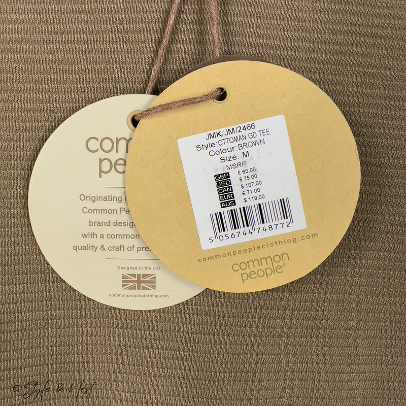Common People Waffle Knit Tee Medium Coco Brown Cozy Ribbed gallery