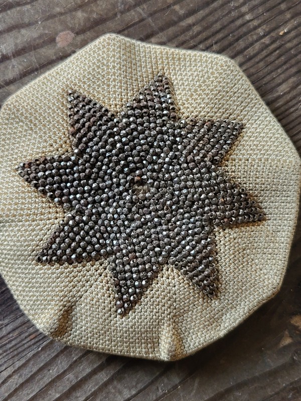 Antique Sterling Silver Top Coin Crochet Beaded Purse Art Nouveau Victorian gallery