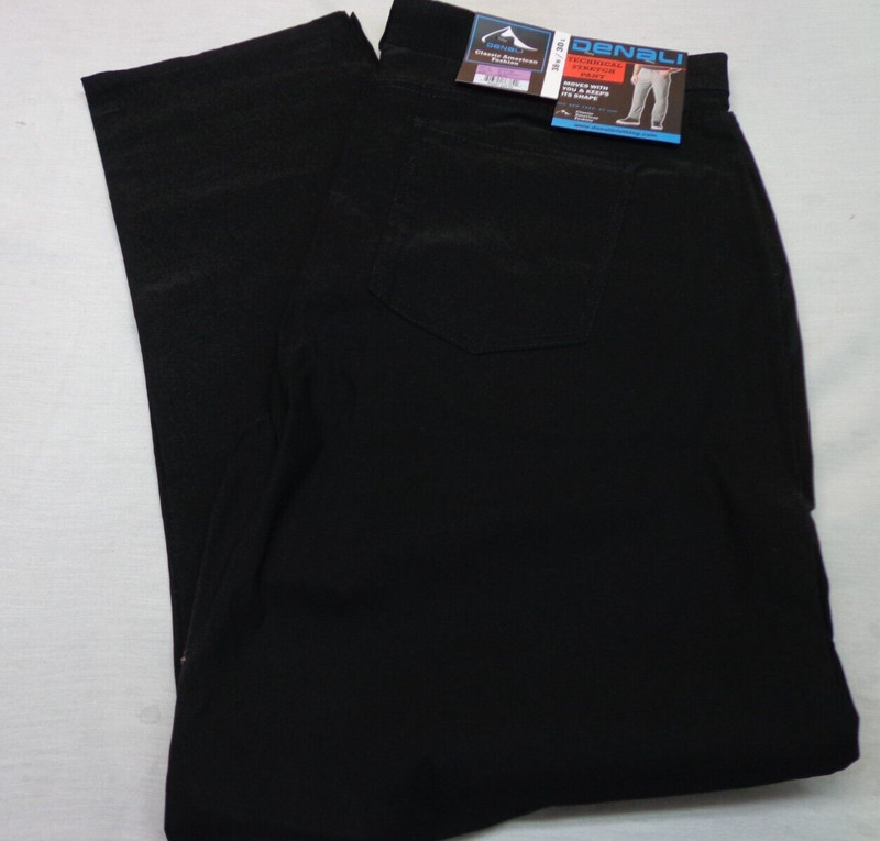 DENALI BLACK Soot Technical Stretch Pants NWT 38/30 MSRP $54