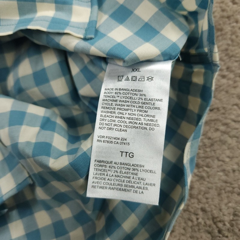 Nautica Men Shirt MALE Sustainably Crafted Plaid Delphinium Blue Check 2XL gallery