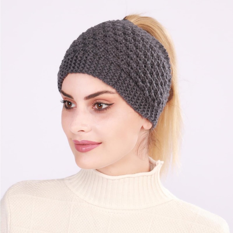 Handmade Crochet Headwrap Knit Headband Women Warmer Ear Wool Wide Turban Hairba gallery