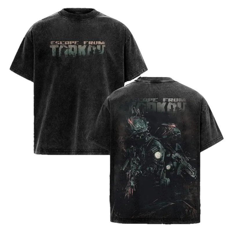 Escape from Tarkov FPS Game Dark Military Streetwear Tee for Tactical Gamers