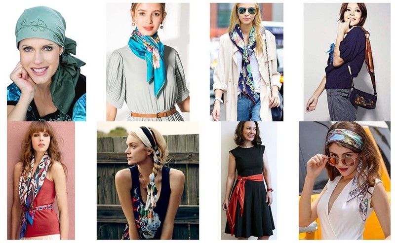 Large Silk Feel Satin Scarf Head Square Wrap Neck Neckerchief Shawl Hair Scarf gallery