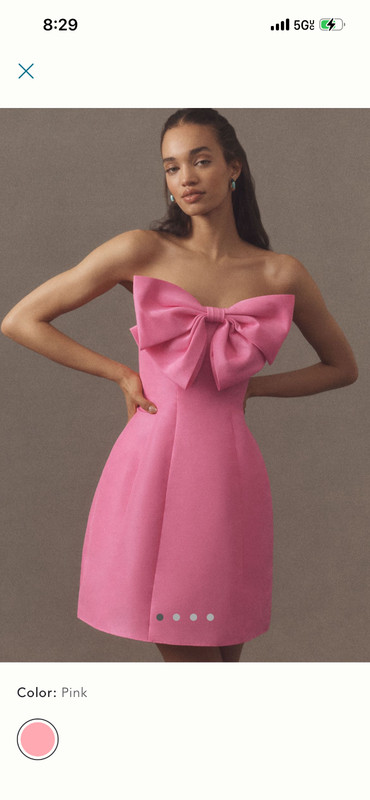 Mac Duggall Strapless Bow Dress