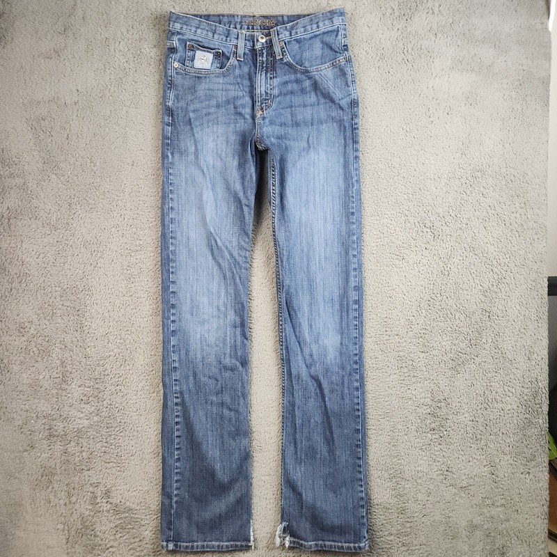 Cinch Silver Label Jeans Men’s 30×36 Blue Western Workwear Cowboy Ranch Distress