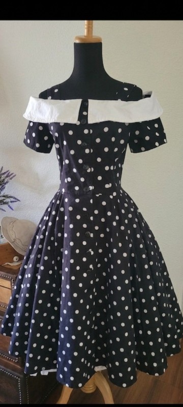 Vtg Stuart Alan Polka Dot Dress – 1950s Style
