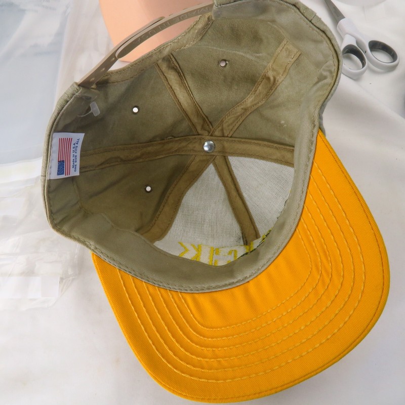 Vintage Duck Country Khaki Gold Hunting Outdoor Snapback Hat Made in USA gallery
