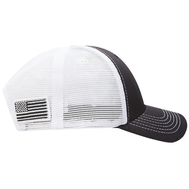 Glock AP95867 Ranger Mesh Hat Adjustable Snapback, American Flag, Black & White gallery