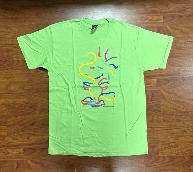 Vintage 90’s Multi Color Peanuts Woodstock Art T Shirt: Large