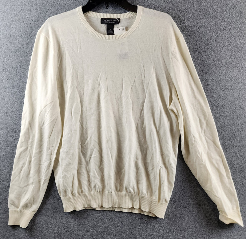 The Men’s Store at Bloomingdale’s Cotton Cashmere Crewneck Sweater M Cannoli