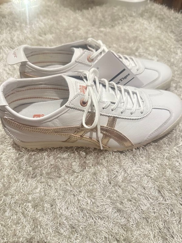 Onitsuka Tiger Men’s Mexico 66 SD Sneakers White/Rose Gold US 6.5
