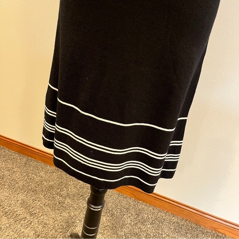 Ann Taylor Black Sleeveless Midi sweater Dress size medium gallery
