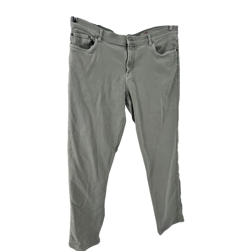 Faherty 5-Pocket Pants Mens 40 Green Stretch Cotton Lyocell Straight Leg