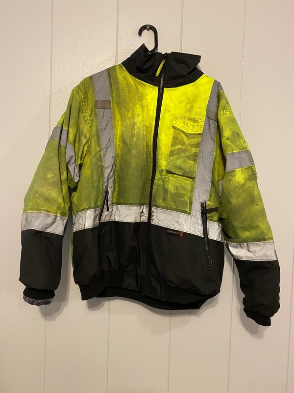 Majestic High-Visibility Size L Class 3 Yellow Bomber Jacket 75-1311