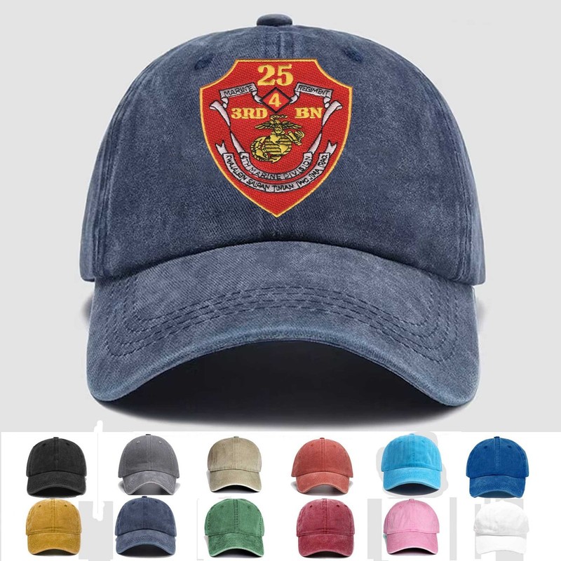 Embroidered Hat 3rd Battalion 25th Marines 3/25 US Marine Corps, Veteran Cap