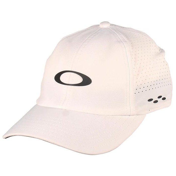 Oakley Mens Performance 6 Panel Fitted Hat Cap FOS901664-100 – White – New