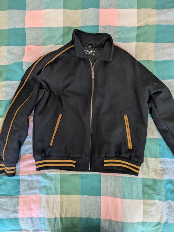 Straight to Hell Unisex Stonewall Varsity Jet Jacket Sz XL