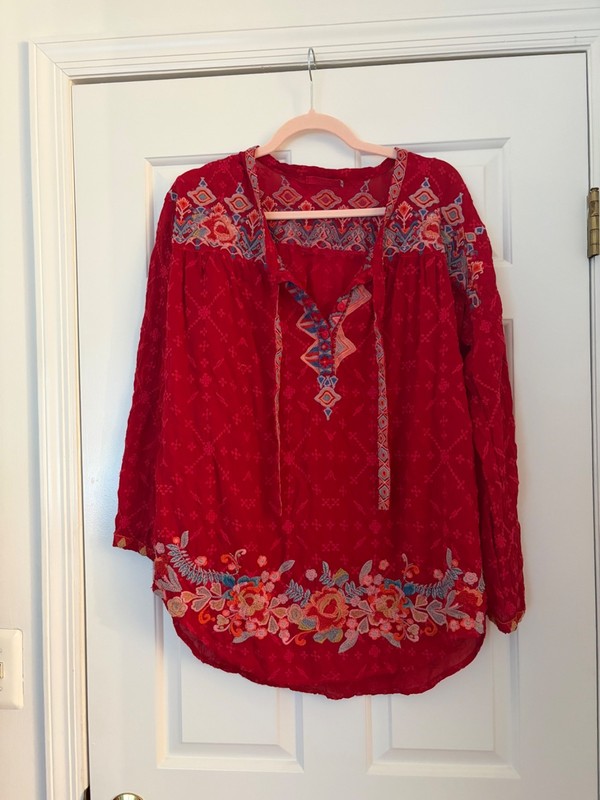 womens johnywas top size large