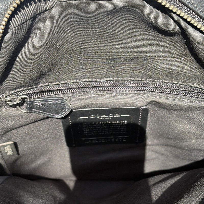 Coach Small Signature Logo Stripe Crossbody Bag Brown/Black/Beige Zip gallery