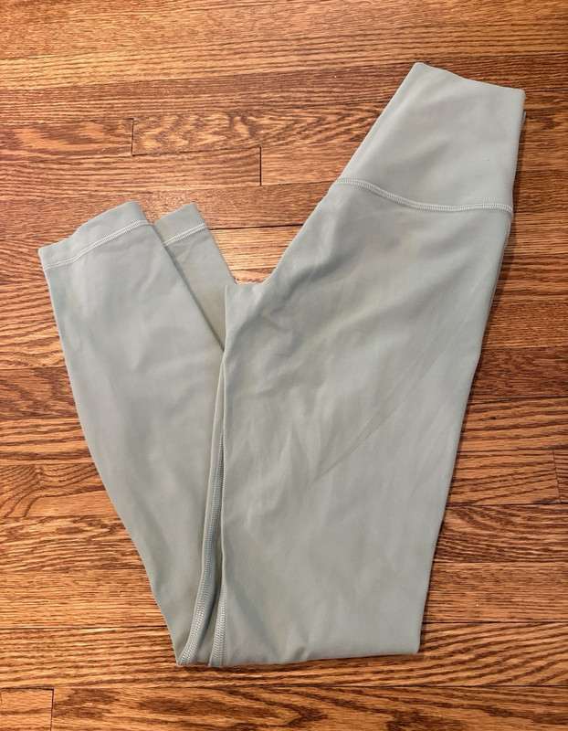 lululemon Align High Rise Ankle 25 length Leggings Green Size 2 Yoga Stretch
