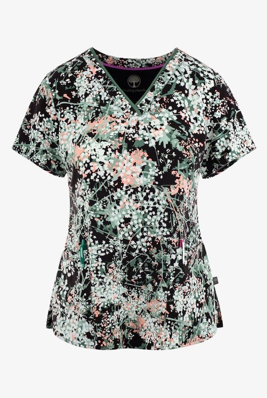 Healing Hands 3 Pocket Print Top -In to the woods – 2266-ITW