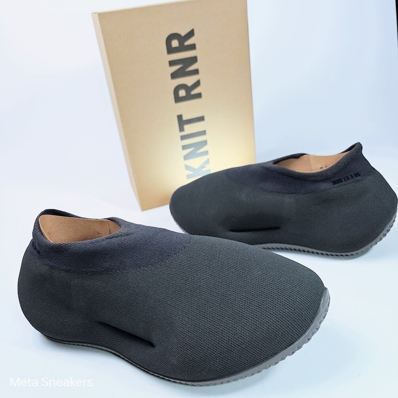 Adidas US 9.5 Men's Grey Stone Onyx Slip On Comfort Yeezy Knit RNR IG7831 NIB gallery