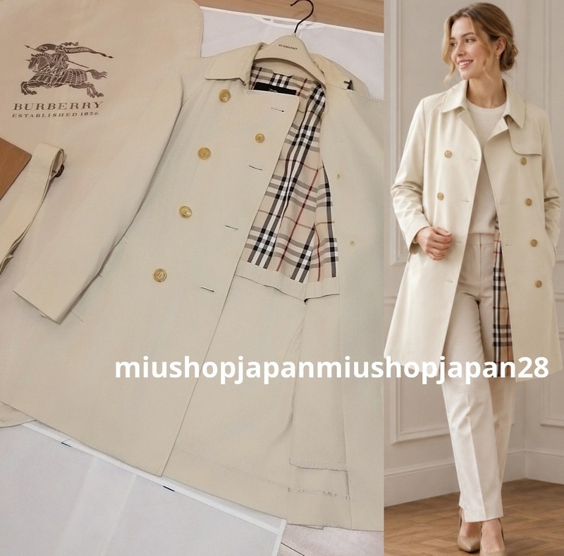 BURBERRY Trench Coat Authentic BURBERRY LONDON Lightweight w/Belt 40/S/UK8/US6