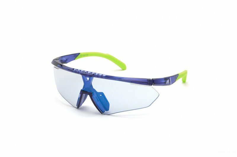 NEW ORIGINAL ADIDAS PHOTOCHROMIC SP0027 91X Blue/Blue Mirrored Sung. 146mm