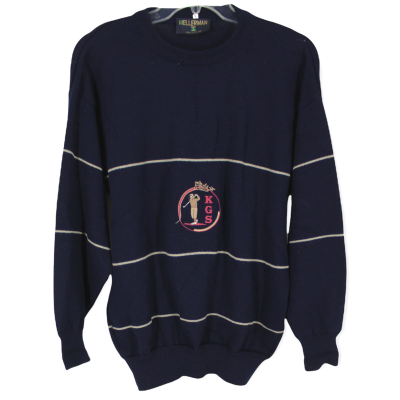 Kellerman KGS Golf Blue Sweater Large English country Ivy league Preppy Ireland