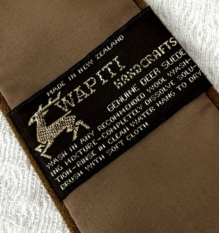 Wapiti Brown Deer Suede Skinny Neck Tie Necktie Genuine Leather New Zealand gallery