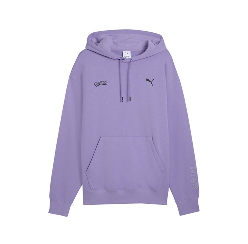 PUMA Pokemon X Relaxed Graphic Pullover Hoodie Mens Purple LARGE Rare